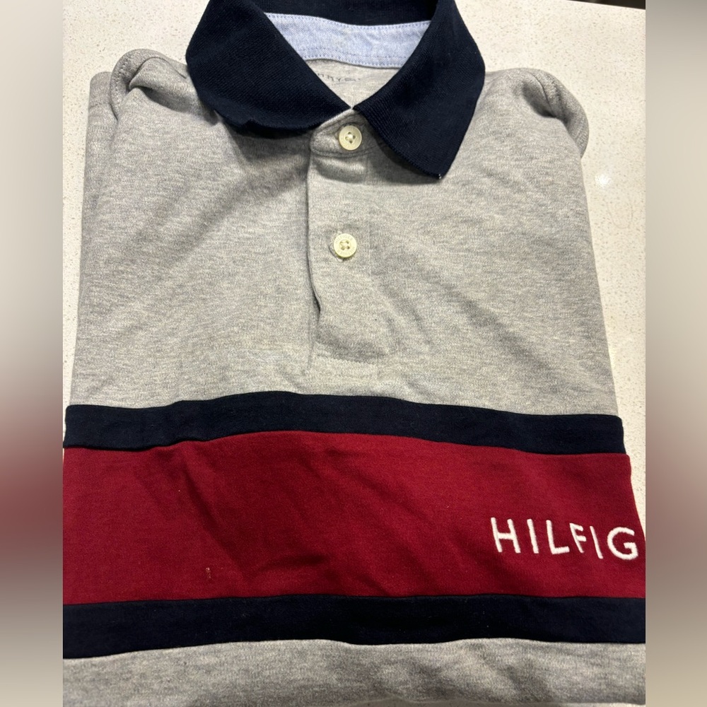 Tommy Hilfiger red stripe Polo